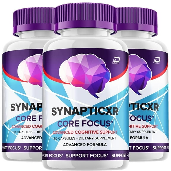 SynapticXR Brain Supplement Capsules – Synaptic XR All-Natural Maximum Strength Formula, Focus Pills, 3 Pack, 180 Capsules