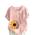 thumbnail image 1 of Birdeem Chemise Ample Décontractée d'Été pour Femmes à Manches Courtes et Col Rond avec Imprimé Floral, 1 of 8