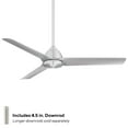 thumbnail image 2 of WAC Mocha 54" Brushed Aluminum Smart Ceiling Fan with Remote Control, 2 of 10