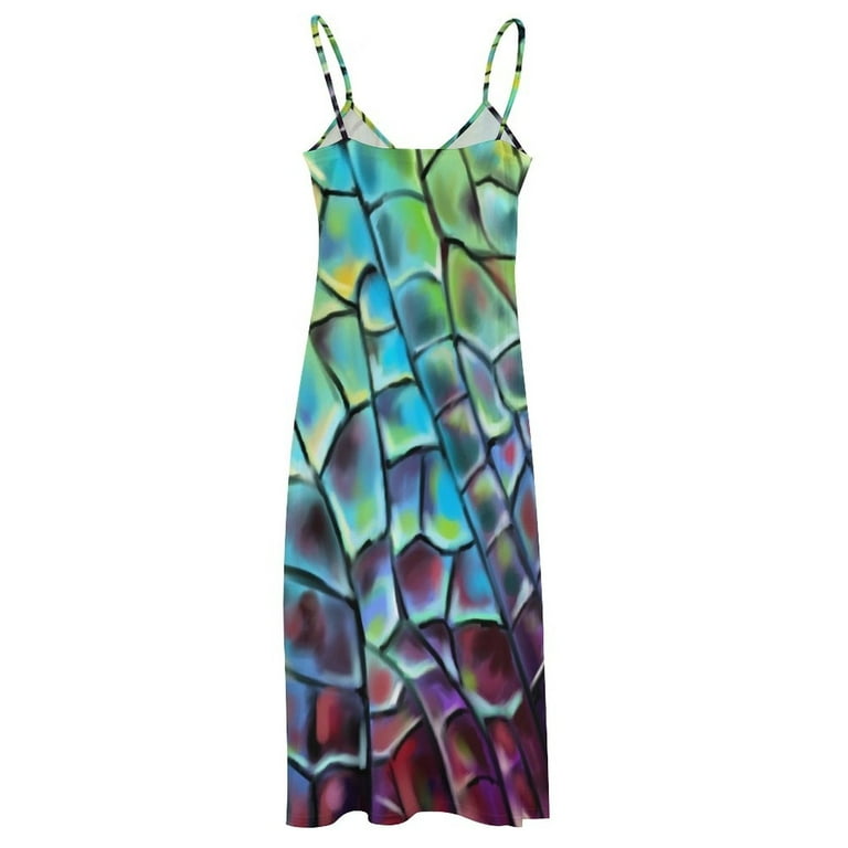 Dragonfly Wing Sleeveless Dress Elegant gowns dresses for women long dress  women summer - Walmart.com