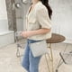 thumbnail image 5 of Bolso bandolera de un solo hombro con textura elegante en color blanco, 5 of 5