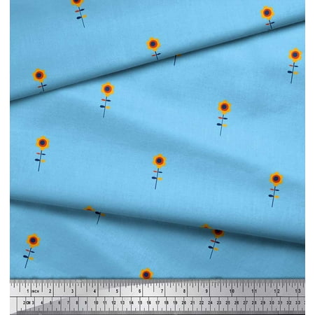 Soimoi Blue Cotton Voile Fabric Leaves & Floral Clip Art Print Sewing Fabric Yard 42 Inch Wide Soimoi Blue Cotton Voile Fabric Leaves & Floral Clip Art Print Sewing Fabric Yard 42 Inch Wide