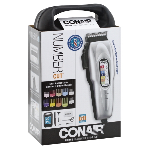 Conair 20-Piece Haircut Kit with Number-Coded Clipper and ...