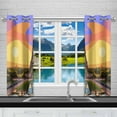 thumbnail image 2 of MKHERT Paris Landscape With Eiffel Tower Window Curtain Kitchen Curtains Window Treatments 26x39 inch,Set of 2, 2 of 2