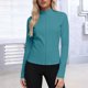 thumbnail image 1 of TaTaai Women's Athletic Casual Jacket Long Sleeve Zip Front Solid Color Slim Fit UPF Protection Sporty Outerwear with Thumbholes Gift, 1 of 7