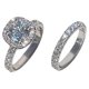 thumbnail image 3 of Qarigey Conjunto de anillo de diamantes redondos Conjunto de anillo de banda de boda de compromiso nupcial elegante Conjunto de regalo de aniversario Ropa, zapatos y accesorios Miscelánea No.7 Qarigey AP006531-07, 3 of 6