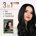 thumbnail image 6 of (3 pack) Herbishh Black Hair Color Shampoo for Gray Hair, 3-in-1 Dye Cleanse & Condition, Ammonia-Free, Long-Lasting Coverage, Easy to Use, Travel Pack, 30ml Each Sachet, Ideal for Men & Women, Pack of 5, 6 of 9