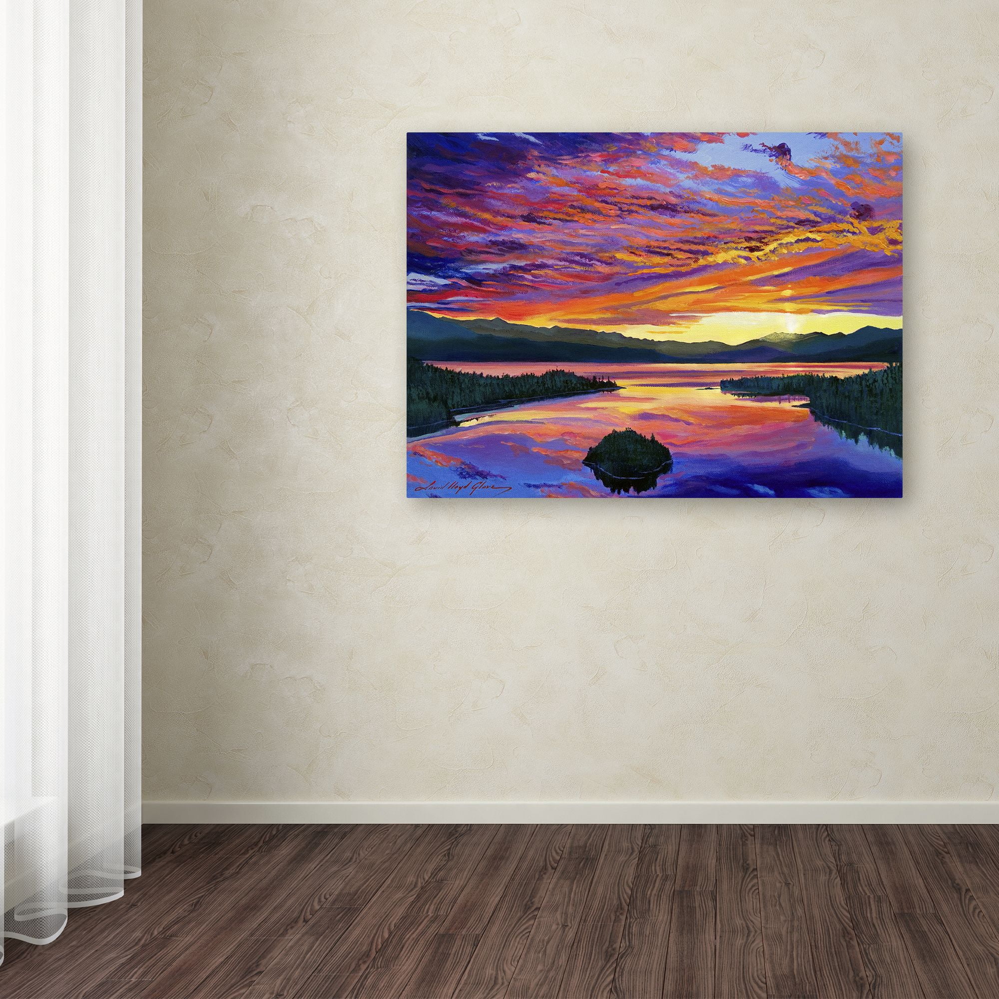 Trademark Art "Paint Brush Sky" Canvas Wall Art by David Lloyd Glover