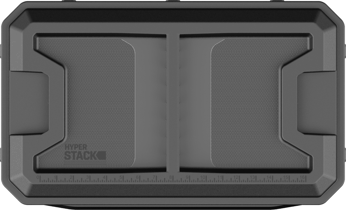 Hyper Tough Hyper Stack 2 Drawer Plastic Tool Box – Stackable Storage Organizer with Dual Sliding Drawers