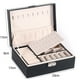 thumbnail image 5 of Joyero organizador para mujeres y niñas, estuche de almacenamiento de joyería grande de 2 capas para hombres, soporte para joyas de cuero PU con bandeja extraíble para collares, pendientes, anillos,, 5 of 8