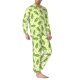 thumbnail image 2 of Balery Green Peas Pijama para Hombre de Dos Piezas con Manga Larga, Conjunto de Dormir y Descanso Suave con Bolsillos-Large, 2 of 7