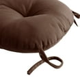 thumbnail image 3 of Sweet Home Collection Bistro Patio Chair Tufted Cushion 15" x 15" x 5 with Ties - Chocolate, 12 Pack, 3 of 3
