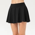 thumbnail image 2 of SWSMCLT Women's Casual Stretch Yoga Scooter Skirt Skort Cute Mid Rise Light Workout Comfy Yoga Running Black Small, 2 of 4