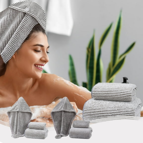 Extra Large Bath Towel Set of 3 Gray Polyester Oversized Absorbent Microfiber Towels for Bathroom Gym HotelforBedding(Gray),Ccwuwei