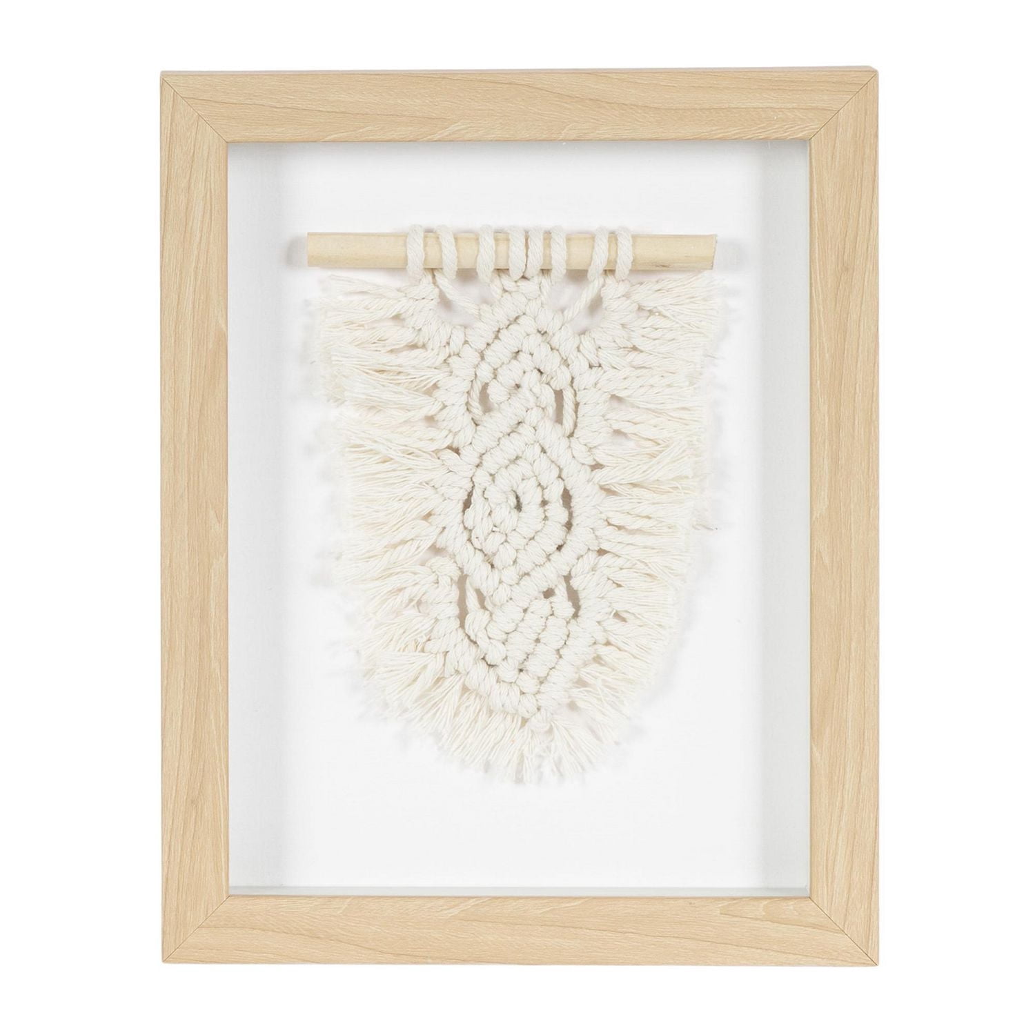 hometrends Woven Macrame Design 1 Framed Art