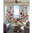 thumbnail image 3 of Vintage Flowers Blackout Curtains for Bedroom, Thermal Insulated Window Treatment, Watercolor Butterfly Dragonfly Daisy Beige Grommet Top Blackout Draperies and Drapes for Basement 27.5"x39" 2 Panels, 3 of 8