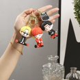 thumbnail image 1 of (Bulletproof Youth League) 3 pcs Korean version creative pendant Q-version cute backpack keychain, 1 of 5