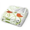 thumbnail image 4 of YFYANG Anti-Pilling Ultra-Soft Micro Fleece Cover Blanket for Bed Sofa, Green Vine Birdie Throw Blanket for All Seasons, 50"x40", 4 of 9