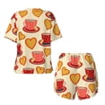 thumbnail image 5 of Picia Cups of Tea Pajamas Sets for Women Soft Short-Sleeved Pjs with Lounge Shorts Two Piece Sleepwear-Small, 5 of 9