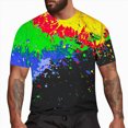 thumbnail image 4 of kpoplk Men's Retro Summer T-Shirt Big and Tall Relaxed Fit Short Sleeve Crew Neck Soft Cotton Blend Cool Vintage Graphic Tee Size XXXL,Green, 4 of 4
