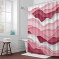 thumbnail image 5 of Pink White Ombre Ocean Fabric Shower Curtain Abstract Waves Washable Shower Curtains for Bathroom, Waterproof Bath Curtain with Hooks Home Decor 36x72in, 5 of 8