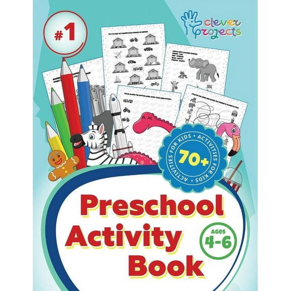 Preschool Activity Book for Kids 4-6 Years Old: Activity Book for Kids, (Paperback)