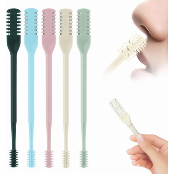 Nose Hair Cutter, New 360° Rotary Nasal Hair Trimmer with Ear Picker, Painless Nose & Ear Hair Remover for Men & Women, Portable Grooming Tool Travel Essential (5)