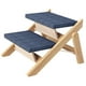 thumbnail image 4 of Escaleras de madera para mascotas, rampa para perros, pendiente ajustable, para todos los perros y gatos, escalera portátil plegable alfombrada para 2 pasos, 4 of 9
