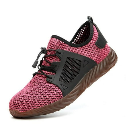 

Safety Shoes Men Sneakers Casual 2022 Breathable Mesh Sneakers Men Shoes Lace Up Work Shoes Outdoor Male Trainers Plus