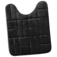 thumbnail image 1 of Clara Clark Bathroom Rugs, Velvet Memory Foam Bath Mat, Ultra Soft Non Slip and Absorbent - Tiled - Contour - Black, 1 of 6