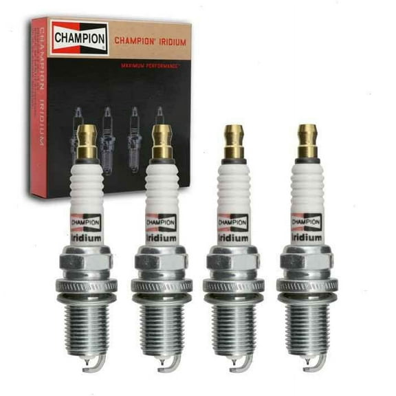 4 pc Champion Iridium Spark Plugs compatible with Chevrolet Sonic 1.4L 1.8L L4 2012-2020