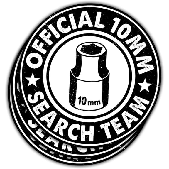 3 Pcs 10MM Search Team Sticker Funny Mechanic Stickers 10MM Search Team Stickers Official 10MM Search Team Sticker Waterproof for Laptop Bottle Phone Car Helmet Hard Hat Funny Gifts Sticker 3"x3"