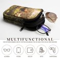 thumbnail image 5 of SEANATIVE Double Compartment Eyeglasses Case Shockproof Glasses Case Anti-Scratch Lightweight Sunglasses Pouch Portable Eyewear Storage Pouch with Zipper, Rooster Chicken Daisy Pattern, 5 of 7