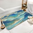 thumbnail image 5 of Bath Mats for Bathroom Blue and Gold Decor Mountain Printed Floor Bath Rugs Machine Washable Bathmat Carpet Rug Room Decor for Shower Floor 16 X 24 inch, 5 of 8