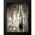 thumbnail image 2 of Bluebird Barn 12x14 Black Modern Framed Museum Art Print Titled - Moody Gray Wine Glass Still Life, 2 of 5