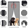 thumbnail image 4 of Magnetic Screen Door, Durable Fiberglass Material, Automatic Close with Strong Magnets, Easy Installation, Super-Duty Hook & Loop, Hands Free Entry for Pets and Kids, Black, 4 of 5