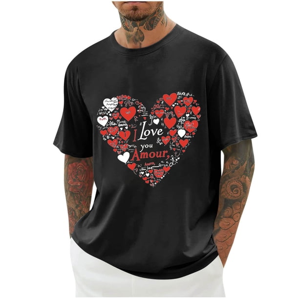 Camisas de Manga Larga para Hombres Imprimir Casual Cuello Redondo Blusa de Manga Corta, Camisas de Lino para Hombres
