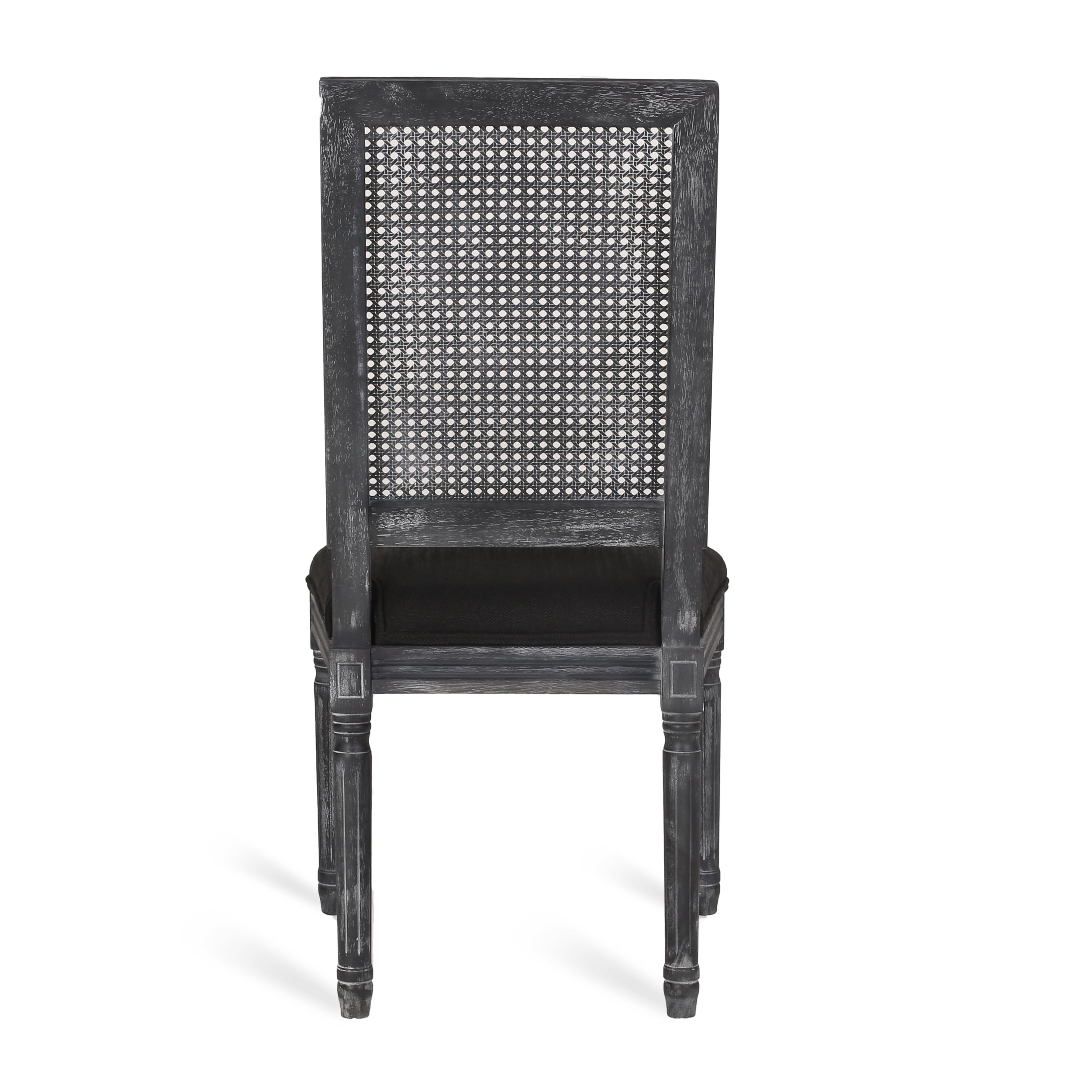 Noble House Beckstrom Indoor Wood Dining Chair, Set of 4, Black, Gray