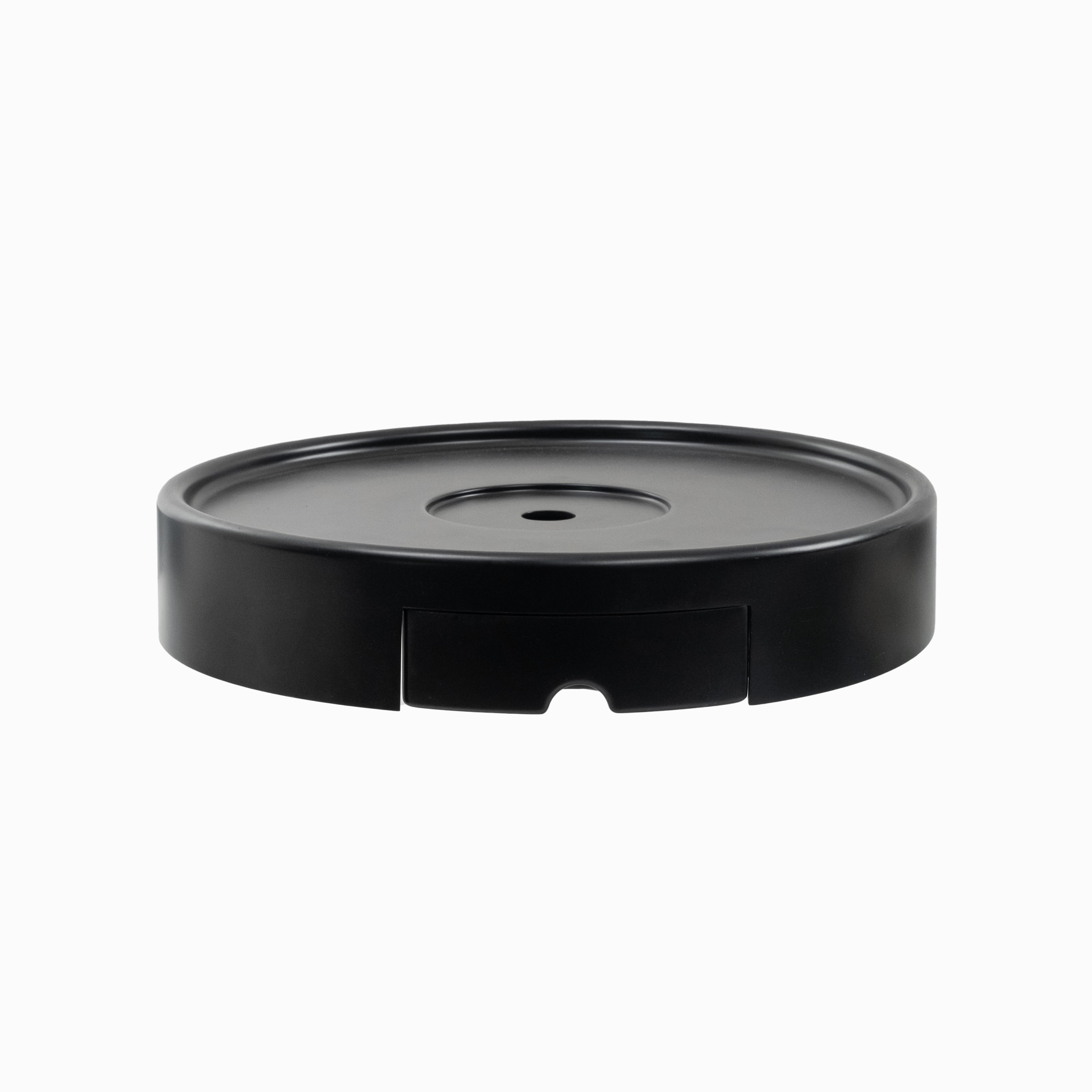 Mainstays 11 inch Round Resin Black Plant Caddy with 4 Wheels
