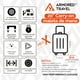 thumbnail image 2 of Maleta de mano carry-on cabina policarbonato Pro-x Luna 20 pulgadas capacidad 10 kg Armored Travel rígida con cierre expandible candado de seguridad tsa-lock, 2 of 10