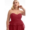 thumbnail image 4 of June & Vie Women's Plus Size Ruffled Peplum Corseted Midi Dress, 4 of 4