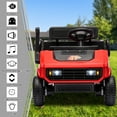 thumbnail image 2 of LUIBAS 24V 4WD Kids Ride on Golf Cart Battery Powered Toy Tractor Ride-On Electric Car Ride on Truck with Remote Control, Bluetooth, Music, Rear Storage Box, EVA Rubber Tires, Red, 2 of 7