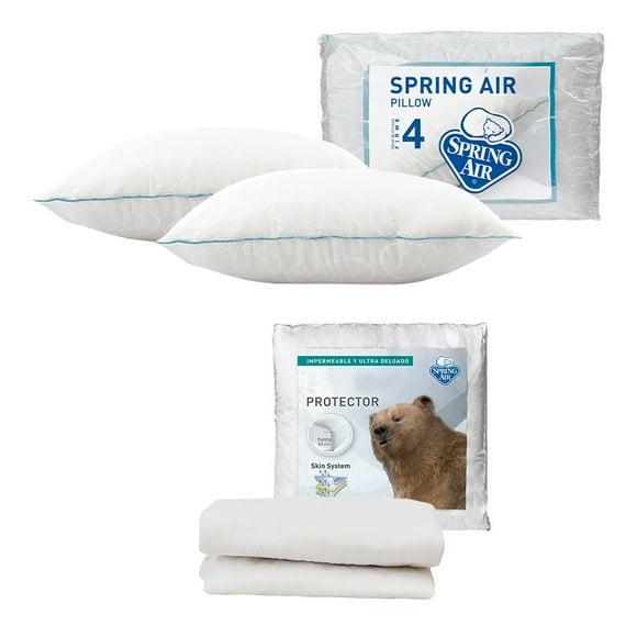 Protector de Colchón King Size + 2 Almohadas Osos