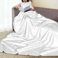 thumbnail image 5 of Yiaed White Pattern Fleece Throw Blanket,Fleece Throw Blankets for Couch & Bed All Season Use -50"x40", 5 of 6