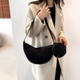 thumbnail image 4 of Bolso Pana Media Con Correa Ajustable para Mujer Bolso Media 2 Piezas (negro), 4 of 9