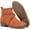 Brown, variant on Women's Ankle Boots Chunky Heel Round Toe Casuals Short Booties with Side Zipper