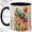Black, variant on Rainbow Dragonfly Coffee Mug, Stained Glass Art Mug, Ceramic 11 oz