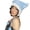 blue strips, variant on Girl Cartoon Ear Knit Hat Y2K-style Party Hat Photo Props Hot Girl Cute Slouchy Crocheted Hat