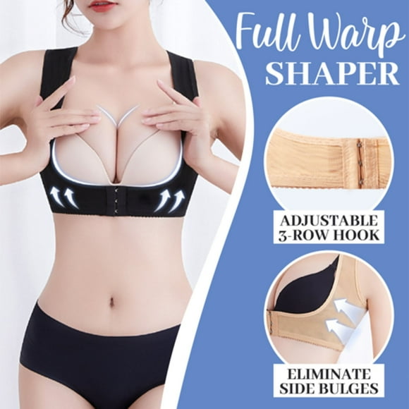 Xihbxyly Sujetador Invisible con Espalda En X, Corrector de Postura y Modelador de Busto, Mezcla Transpirable de Algodón y Nailon, Comodidad Durante Todo El Día, Cobertura Total, Varias Tallas Dispon