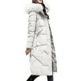 thumbnail image 7 of Mgmyaa Women's Hooded Longline Puffer Coat Winter Thermal Long Sleeve Jacket Casual Streetwear Outerwear, 7 of 7